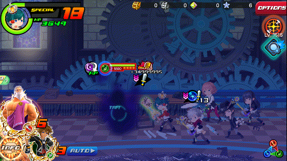 Bolts of Thunder in Kingdom Hearts Unchained χ / Union χ.