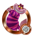Cheshire Cat (ex: A): "A mysterious, /grinning/ cat who talks in riddles and appears at will."