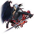 Sephiroth from KINGDOM HEARTS in DISSIDIA FINAL FANTASY.