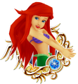 Ariel: "The youngest daughter of King Triton said to have the most beautiful singing voice."