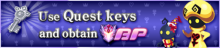 Use Quest keys and obtain BP