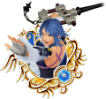 Aqua: "A Keyblade Master who roams the realm of darkness after saving her friend."