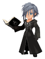 Zexion: "The 6th member of Organization XIII. A tactician who dislikes dirtying his own hands."