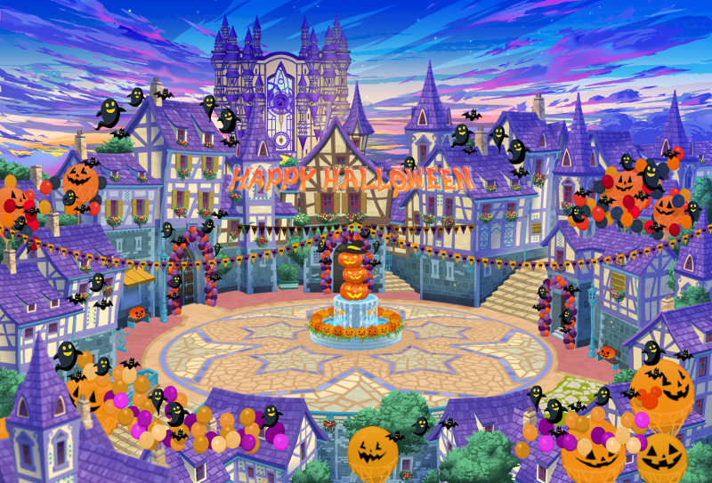 File:Daybreak Town - Fountain Square (Halloween) KHX.png