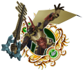 Lingering Will: "A mysterious armored figure that wields the Keyblade as well as Sora."