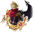 Cloud from KINGDOM HEARTS in DISSIDIA FINAL FANTASY.