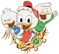 Huey, Dewey & Louie: "Huey has the brains, Dewey the guts, and Louie the mouth!" (DuckTales)