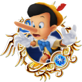 Pinocchio: "A wooden puppet made by Geppetto, brought to life by the Blue Fairy."