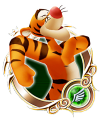 Tigger: "Pooh's friend who loves to bounce and at times causes mayhem./ He resides in Hundred Acre Wood." (Winnie the Pooh and the Blustery Day)